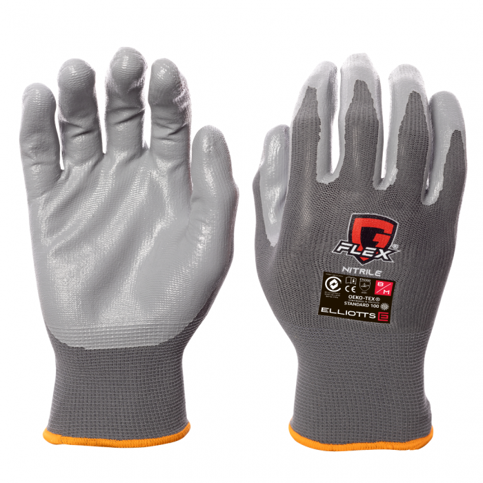 Gloves Nitrile G-flex Yellow Cuff Size 11 Elliott 515136 ELG300011