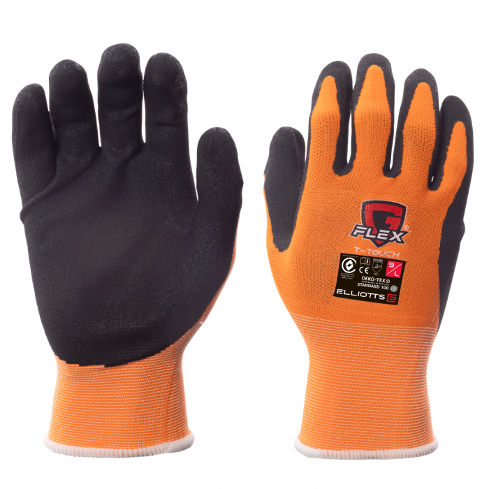 Gloves G-Flex T-Touch Hi Vis Orange Size 9 Elliott 60021060 ELG350009