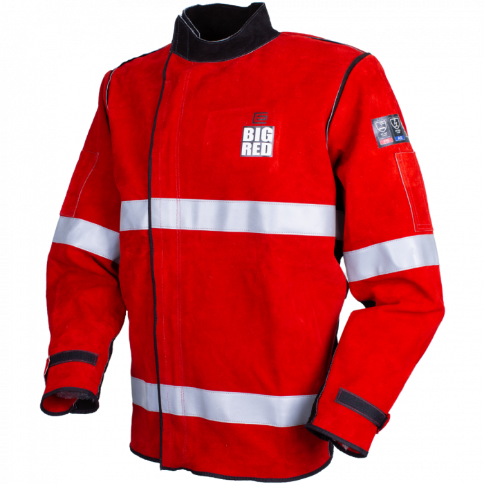 Jacket Welders Leather Big Red Reflective Tape Small Elliott 31400007 BRWJT1SML