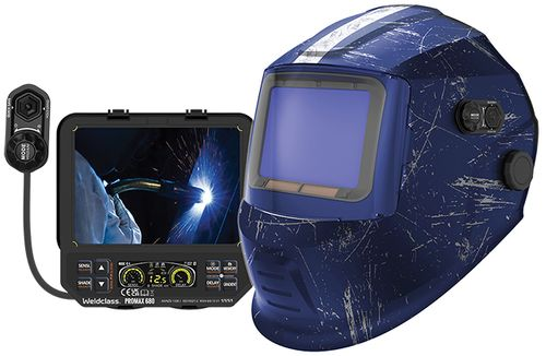Helmet Welding Helmet PROMAX 680 Blue Retro Graphic Weldclass   WC-05345 40055488 WC-05345