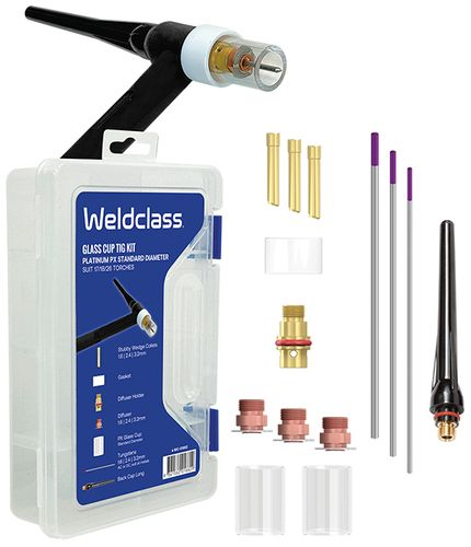 Parts Kit TIG Platinum PX (Glass Cup) TIG 17/18/26 Std Weldclass  WC-01662 40044572 WC-01662