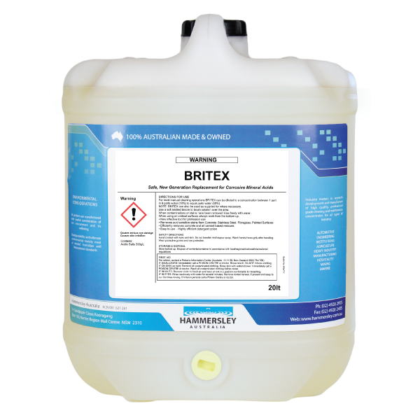 Britex Non Toxic Aluminium and Stainless Steel Brightener 205L 434328 301-0205-08