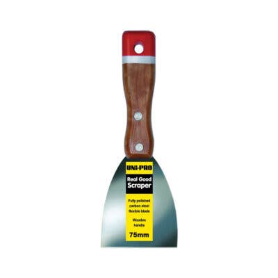 The Real Good Scraper 75mm Carbon Steel With Wooden Handle 269867 57246
