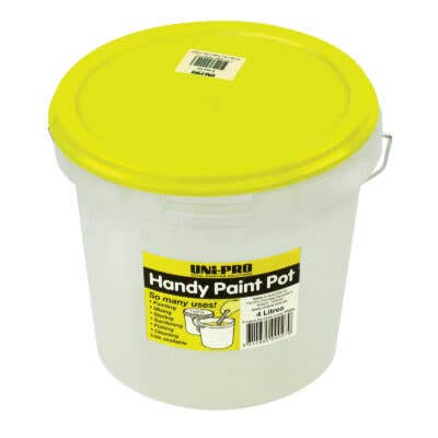 Plastic Painters Bucket & Lid Clear 4.6 Litre 472536 PT0045