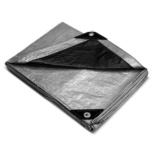 Polytuf Extra Heavy Duty Silver Black Tarp 1.8 x 2.4 37100555 SB68