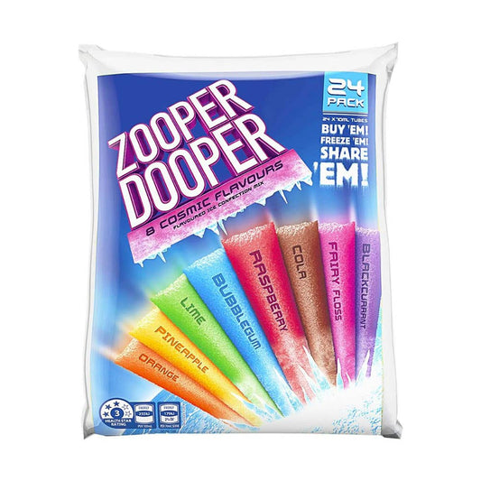 Zooper Dooper Water Ice Mixed Flavour (6 Packs Of 24) 443161 447367