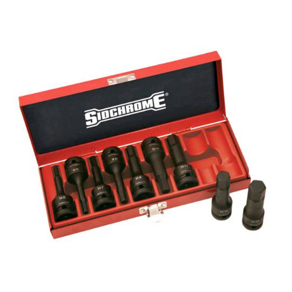 Impact Socket Set 1/2'' Dr Inhex Metric 9 Piece 5 - 17mm 189142 XS4H09MT