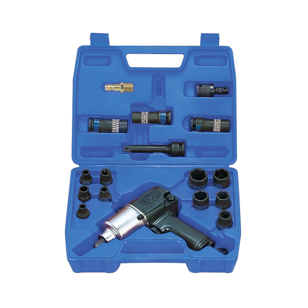 Pneumatic Impact Wrench Kit Metric 1/2" Dr 678Nm 21 Piece_32690010_44116MP01