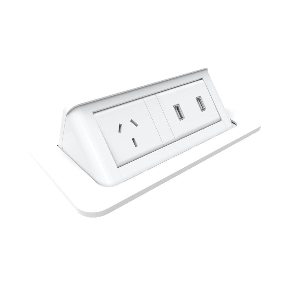 Rapid Indesk Module Pop Up 1 Gpo + 2 Usb White_1046425_SWPOP1G2USB WH