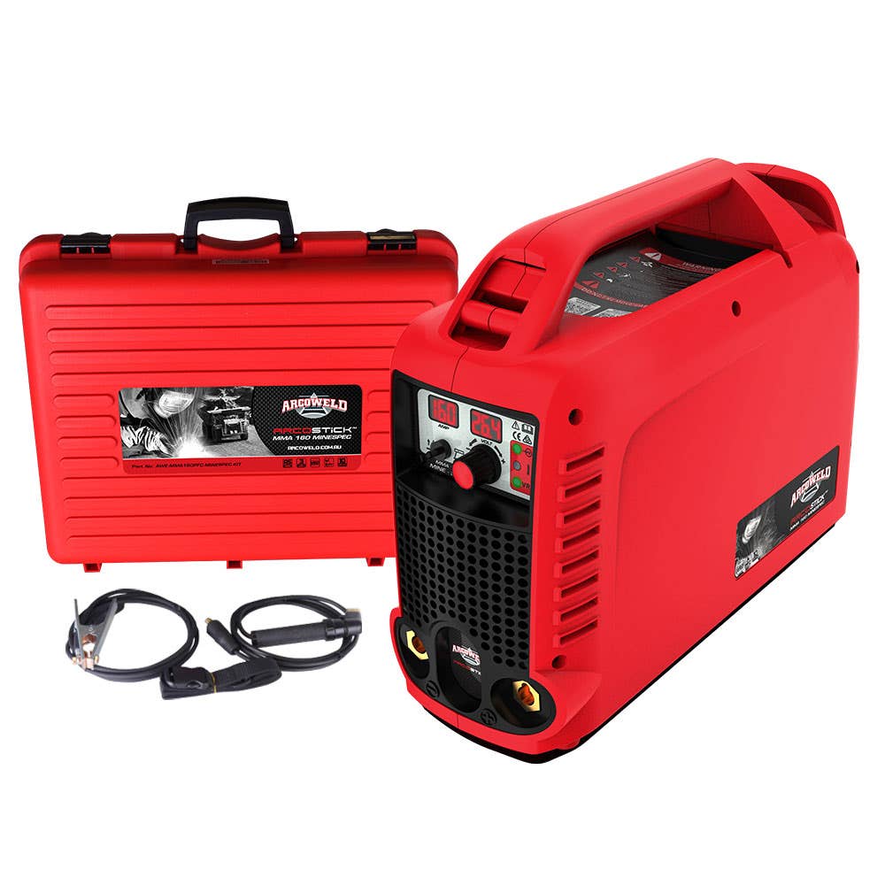 MMA/Lift Tig 160PFC Invertor - Arcostick MMA 160 Mine-Spec Arcoweld 40014697 AWE-MMA160PFC-MINESPEC-KIT