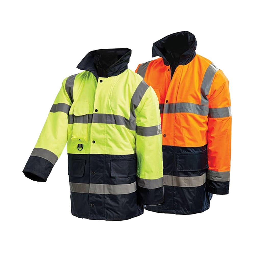 Hi-Vis 2 Tone 3/4 Lengh Wet Weather Taped Jacket 3002