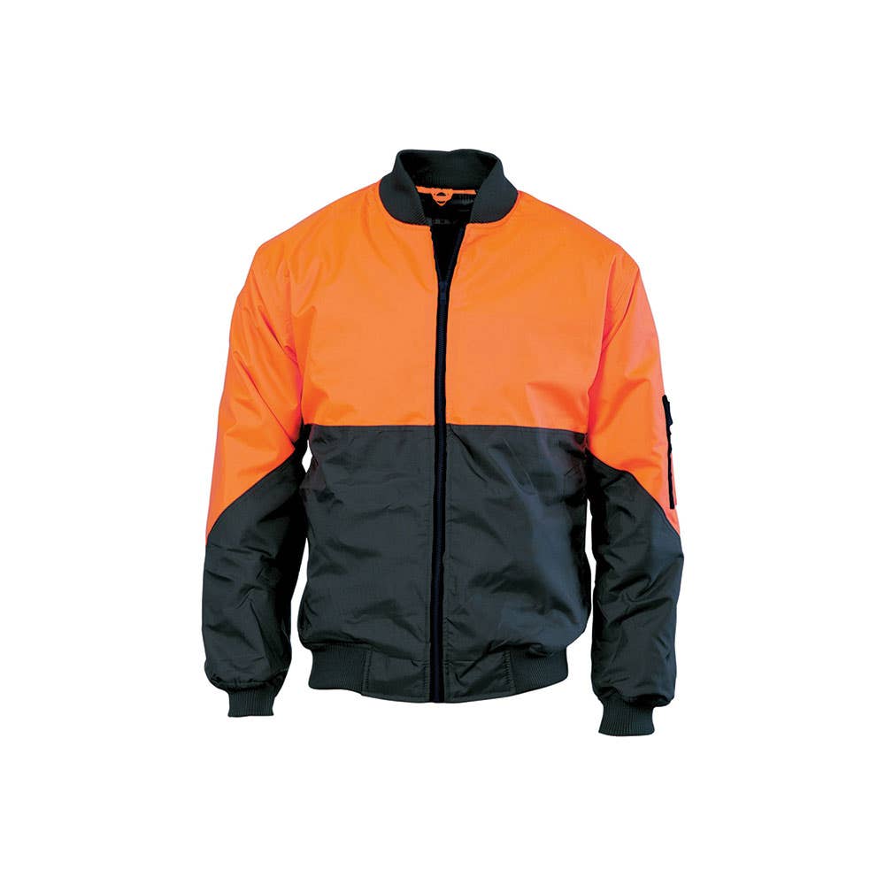 Jacket Bomber 2XL Orange/Navy 200D Poly PVC Hi Vis 245997 3761-O/N-2XL