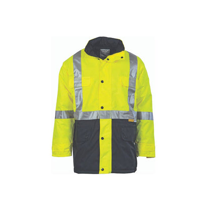 HiVis 2Tone Quilted Jacket W/Tape-Yellow/Navy-L 36016333 3863-Y/N-L