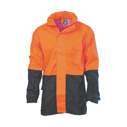 Hi Vis Two Tone Light Weight Orange - Navy Rain Jacket 2XL - 3877 511877 3877-O/N-2XL