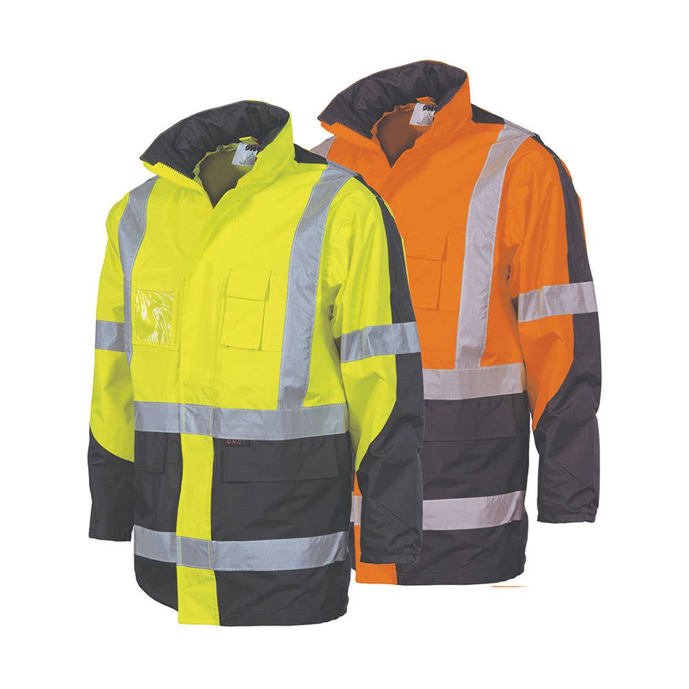 3993 Hi-Vis 2 in 1 X Back Taped Rain Jacket 3993