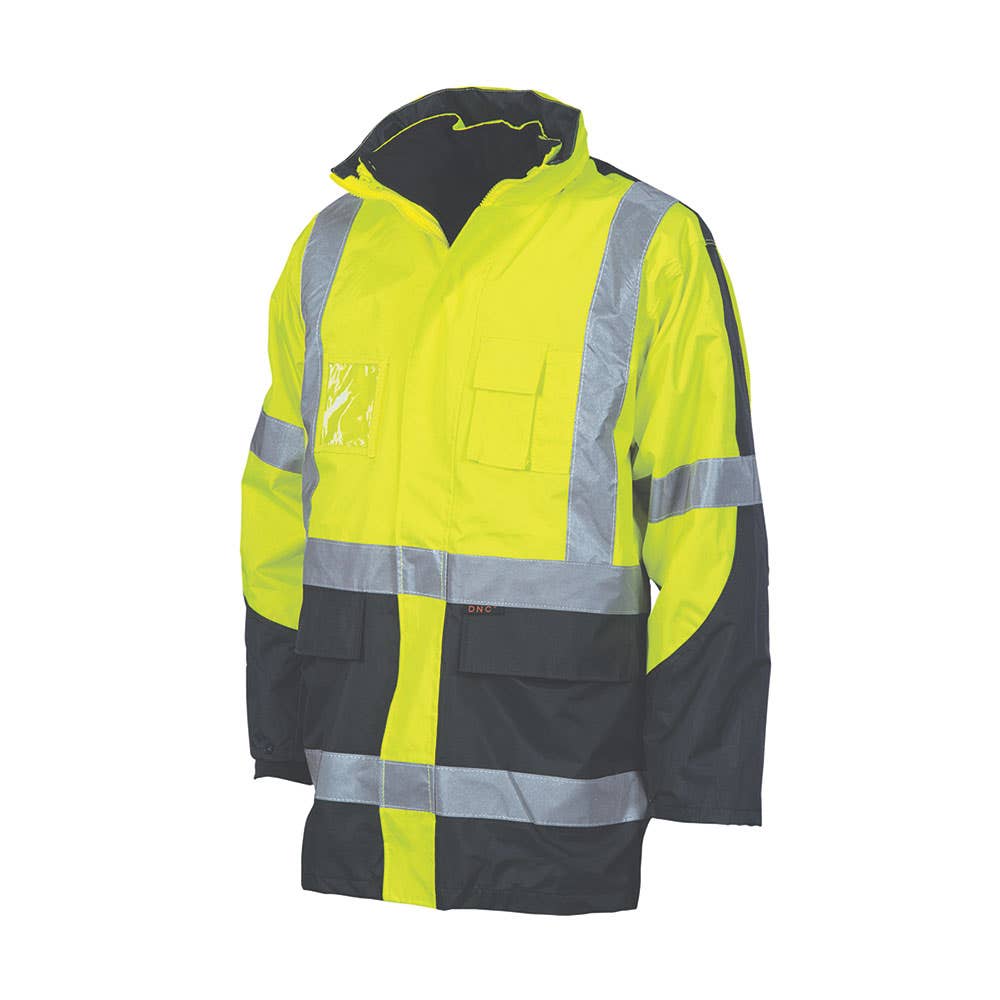 Jacket 2XL Yellow/Navy 200D Poly PVC CSR Tape X Back Hi Vis D/N 6-In-1_79903812_3998-Y/N-2XL