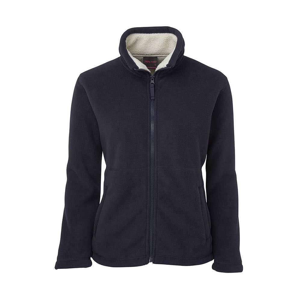 Jacket Womens Microfleece Shell 450gsm Shepherd Navy/White 16 JB's Wear 313451 3LJS-NAV/WHT-16