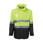 Jacket Long Line Poly 300D Day/Night Hi-Vis 6DNLL Lime/Black L 461243 6DNLL-LB-L