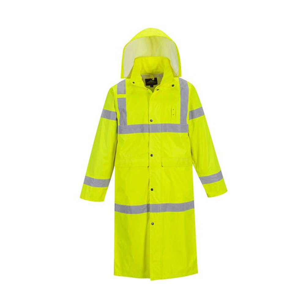 Hi-Vis Extra Length Raincoat Yellow Large 504962 A5944