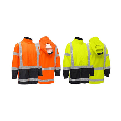 AKJ4966HT Hi-Vis Shell Taped Rain Jacket ATOM Uniforms ATOMAKJ4966HT