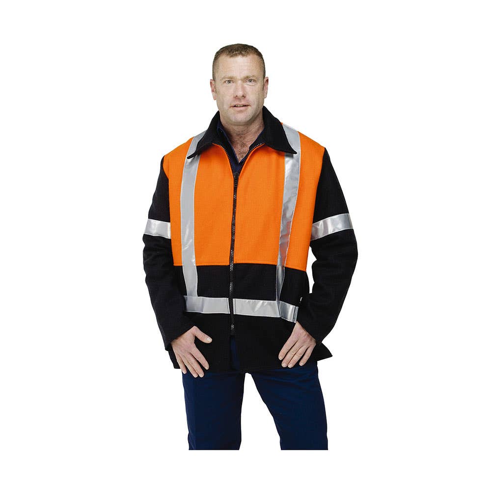BI78008 3/4 Length Taped Bluey Jacket Infrabuild Logo INFRABI78008