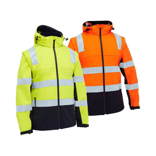 BJ6078T Softshell 3 IN 1 Hi-Vis Taped Jacket Bisley Otraco OTRABJ6078T