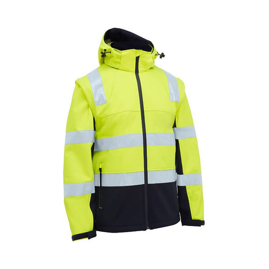 Jacket Softshell 3 IN 1 Hi-Vis Taped Two Tone Bisley 2XL Yellow/Navy 40051650 BJ6078T TT04 2XL