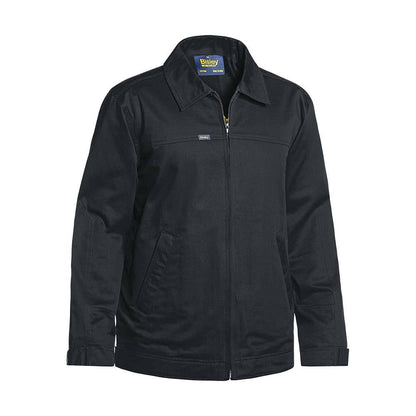 Jacket Cotton Drill 240gsm Liquid Repellent Finish Black 2XL Bisley 40007528 BJ6916 BBLK2XL