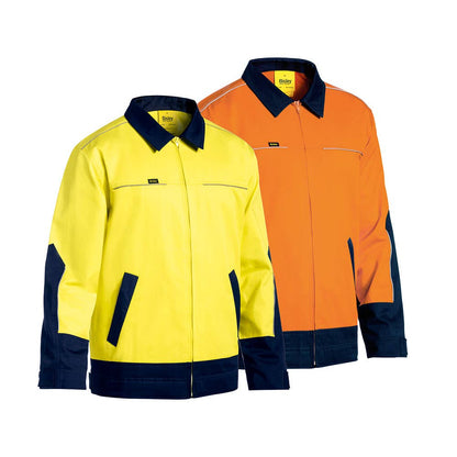 BJ6917 Hi-Vis Liquid Repellent Drill Jacket 240gsm VISYBJ6917 VISYBJ6917