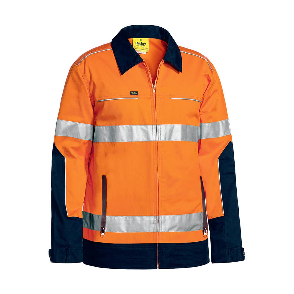 BJ6917T Hi-Vis Cotton Drill Taped Jacket 240gsm Orange/Navy 2XL_36001305_BJ6917T_TT022XL