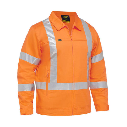 BJ6919XT Hi-Vis Liquid Repellent Drill X-Taped Jacket Orange 2XL 516363 BJ6919XT BVOR2XL