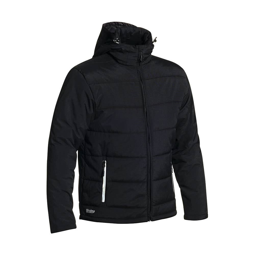 Jacket Puffer Large Black 136gsm Nylon Oxford Water Resistant Bisley 35001215 BJ6928 BBLKL NLA