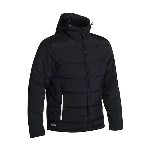 Jacket Puffer Large Black 136gsm Nylon Oxford Water Resistant Bisley 35001215 BJ6928 BBLKL NLA