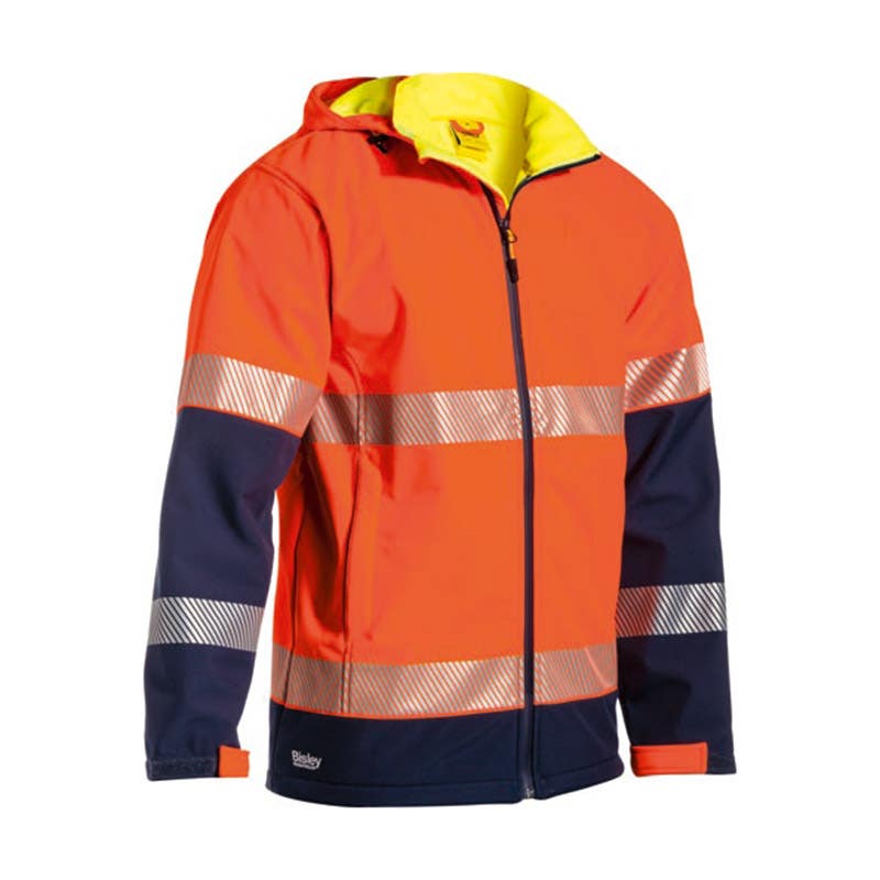 Jacket Softshell 2XL Orange/Navy Poly Ripstop TPU 260gsm Tape Bisley_36001365_BJ6934T_TT052XL
