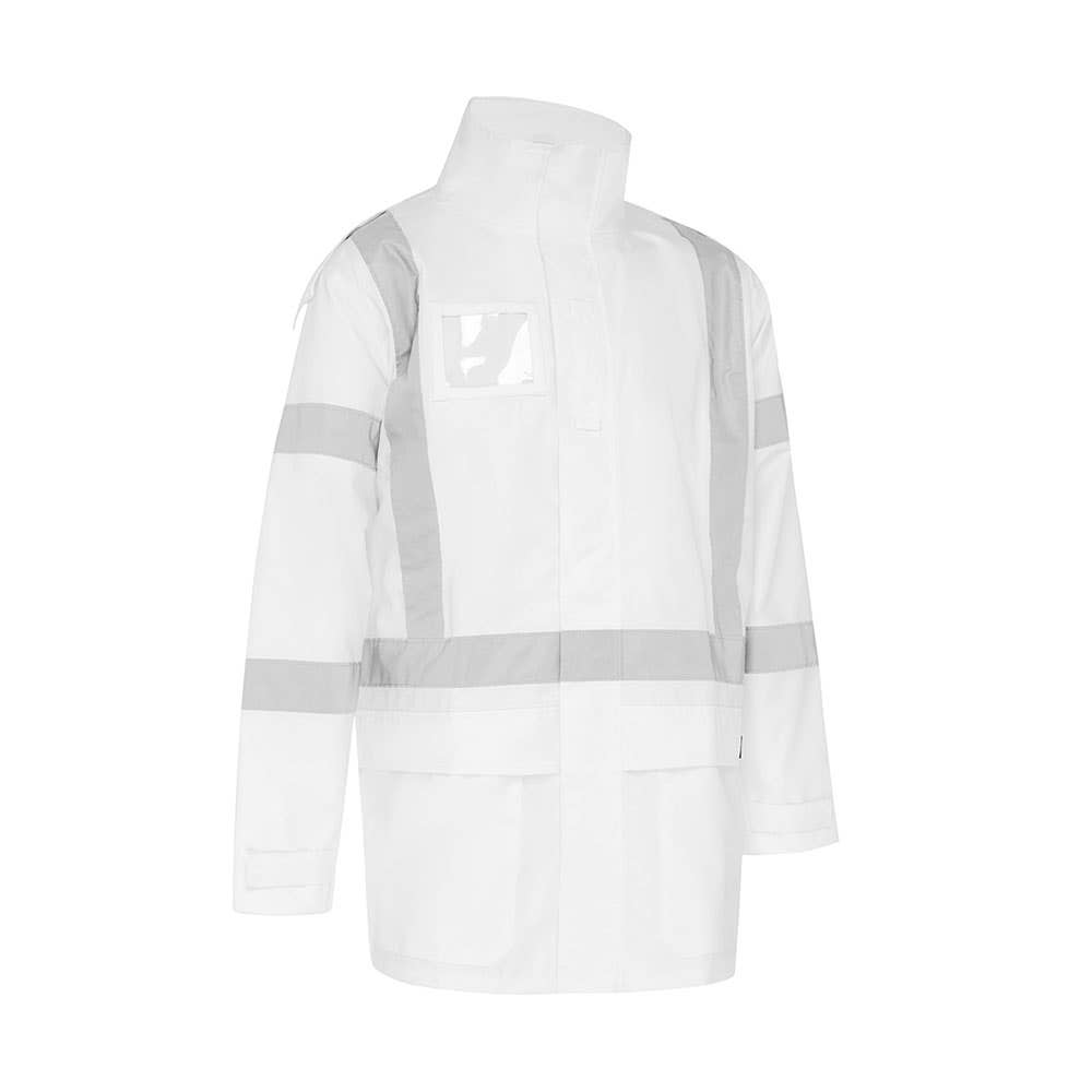 BJ6968XT Hi-Vis Wet Weather Rain Shell Jacket X-Taped White 2XL 40024563 BJ6968XT BWHT2XL