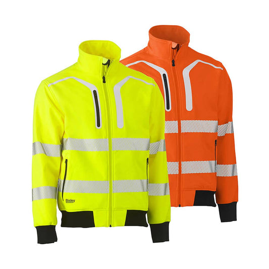 BJ6979T Hi-Vis Taped Soft Shell Bomber Jacket BJ6979T