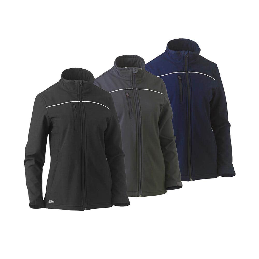 BJL6060 Ladies Soft Shell Jacket Bisley WORMBJL6060BLACK
