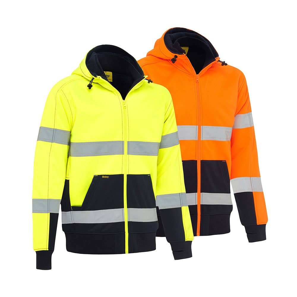 BK6988T Hi-Vis Taped Fleece Zip-Up Hoodie & Sherpa Lining BK6988T