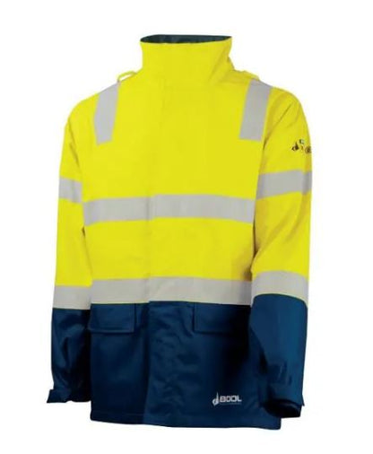 BW2340T4 Hi-Vis FR PPE3 Taped Wet Weather Jacket With Zip-Off Sleeves_BW2340T4