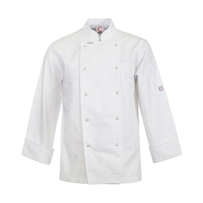 Chef Jacket White L/S With Press Studs  2XLWht CJ039-White-2XL 40033724 CJ039-White-2XL