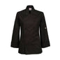 Chef Jacket Ladies Black L/S With Press Studs  10Blk CJL20-Black-10 40033710 CJL20-Black-10