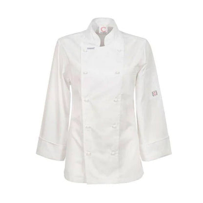 Chef Jacket Ladies White L/S With Press Studs  10Wht CJL20-White-10 40033731 CJL20-White-10