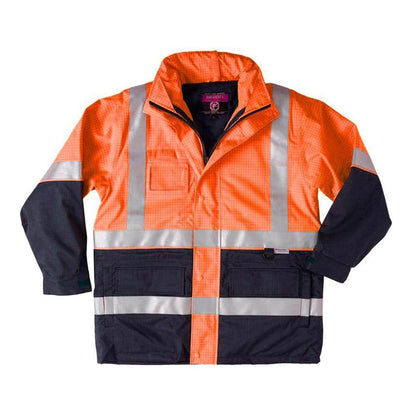 Jacket Platinum Flame Retardant Anti Stat 3M Ref Tape Orange/Navy 2XL 270622 51485
