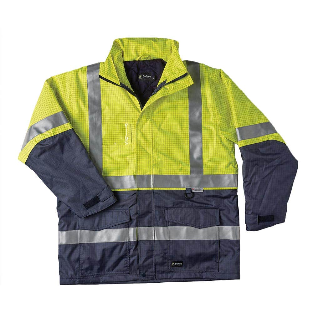 Jacket Flame Retardant Anti Static Reflective Tape Platinum Yellow/Navy L 90012775 5142