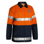 Jacket Cotton Drill 310gsm 3M Tape Hoop Orange/Navy 2XL Bisley EHM Logo_40005041_BK6710TEH_TT022XL