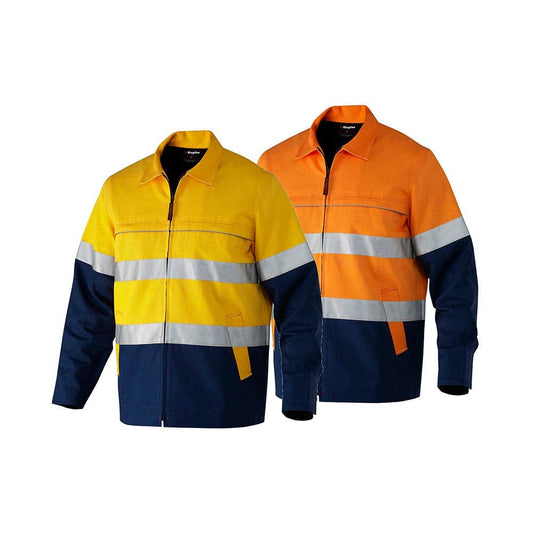 K55905 Hi-Vis Spliced Cotton Taped Jacket Infrabuild INFRAK55905