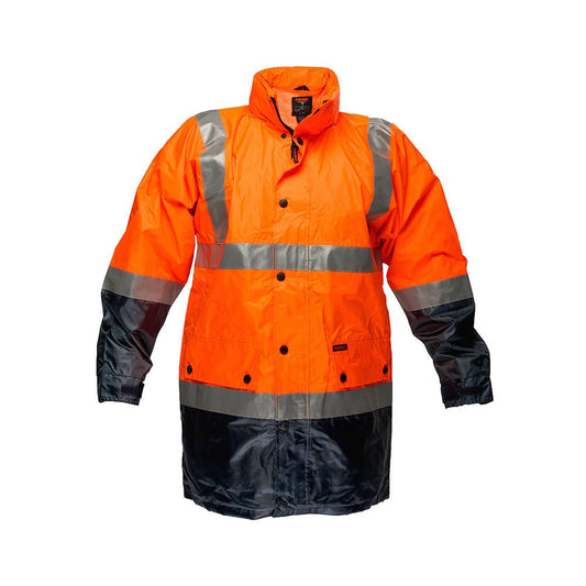 Jacket Wet Weather 150D Day/Night Orange/Navy 3M Tape 7XL Prime Mover_288537_MJ306-O/N-7XL