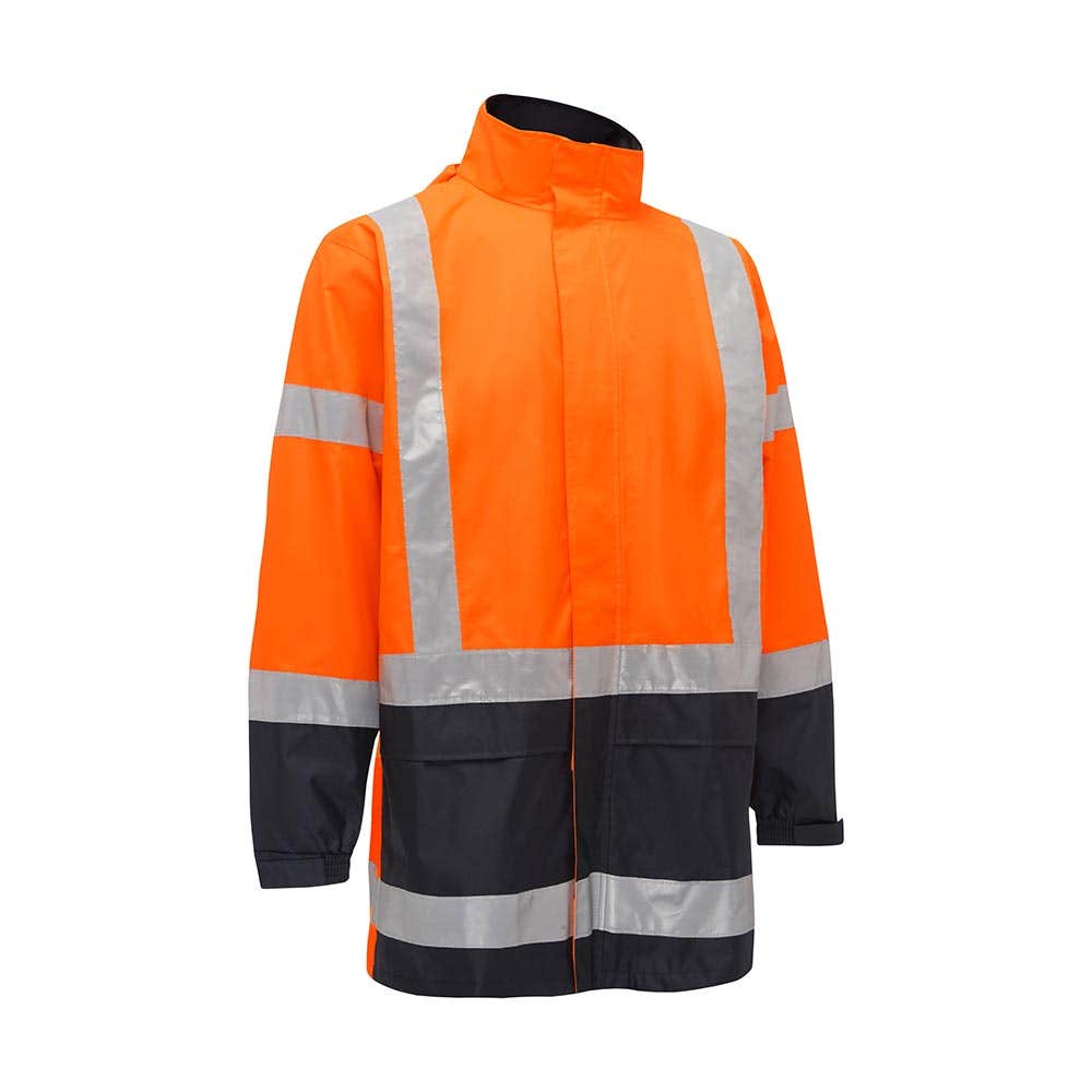 Jacket Wet Weather 300D Poly Pu Coated Taped 2XL Orange/Navy Akurra_55510535_AKJ4966HT_TT052XL