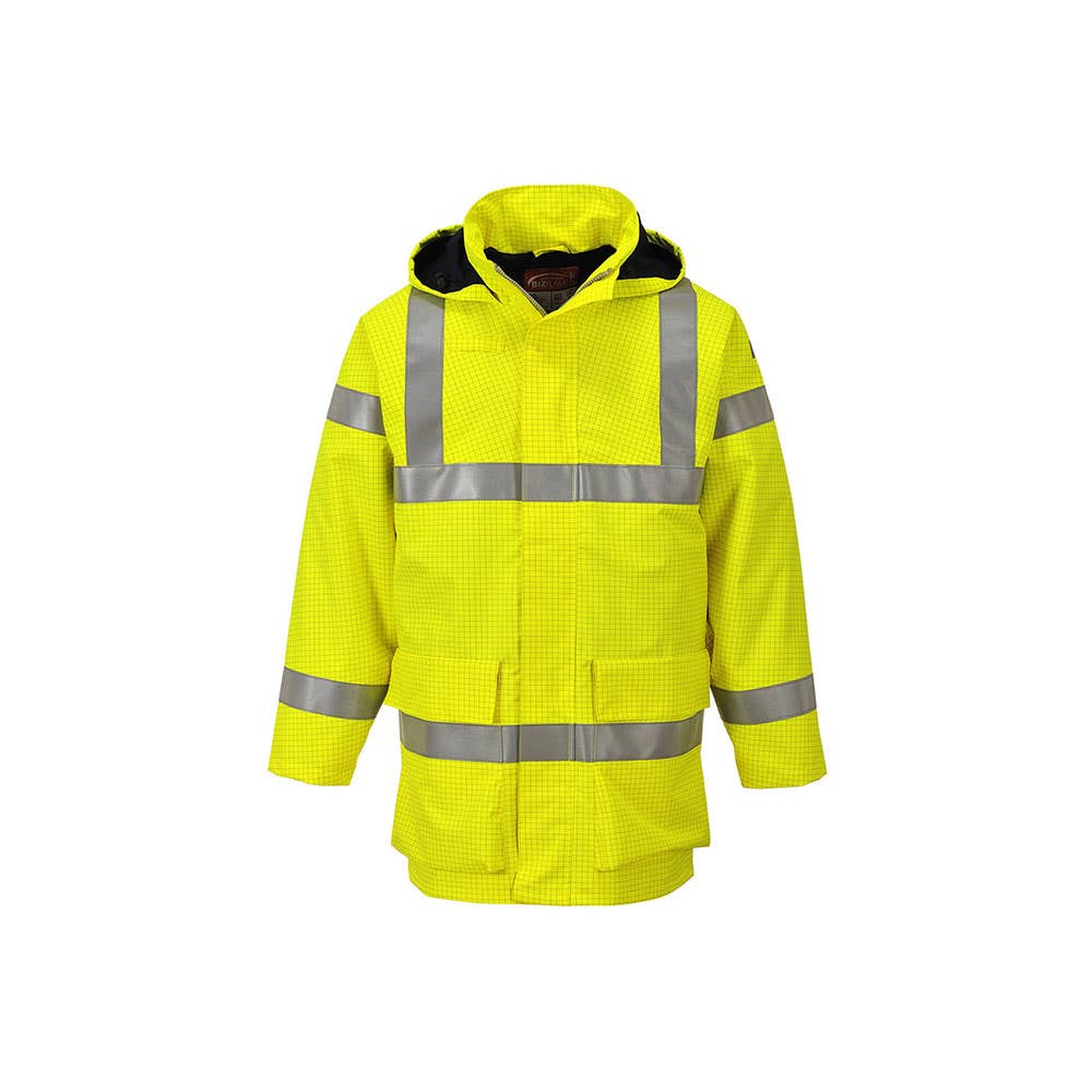 Jacket Wet Weather Bizflame FR Anti-Static Yellow 3M Tape 2XL Prime Mover 292820 S774-Y-2XL