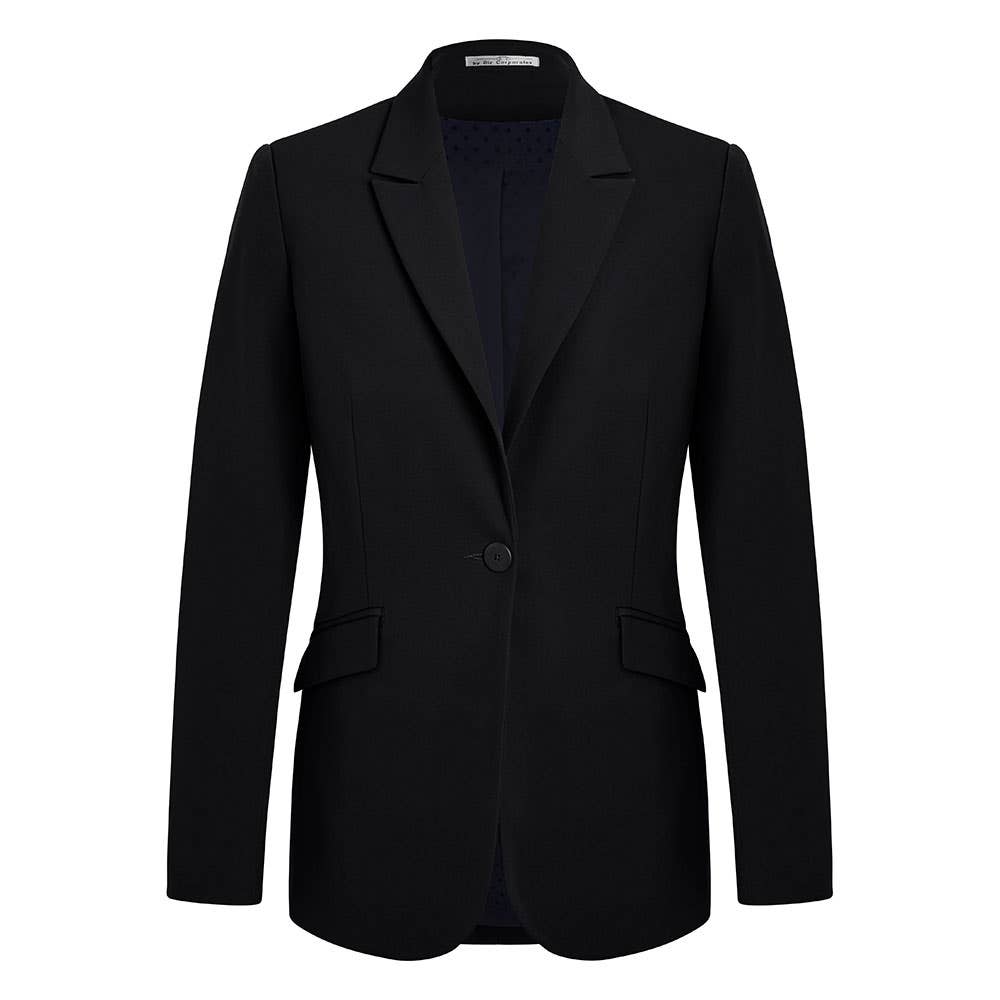 WoMens Longline Jacket-Black-8 36015358 60717-BLK-8
